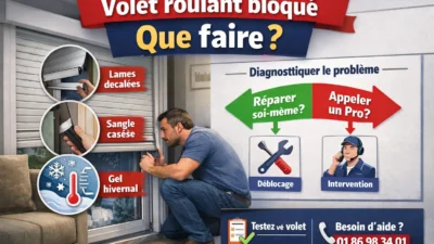 Volet roulant bloqué : comment identifier la panne et le débloquer sans l’endommager